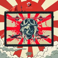 Нашивка, патч "Череп Камикадзе" тактическая с липучкой.