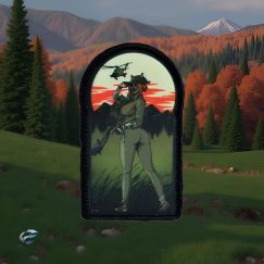 Нашивка, патч "На часах, на карте" тактическая с липучкой.