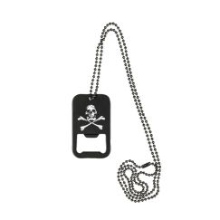Жетон с цепочкой DOG TAG BOTTLE OPENER SKULL Mil-Tec , цвет Black