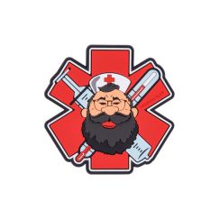 Патч ПЛАСТЫРЬ "BEARDMAN MEDIC" Helikon, цвет Red
