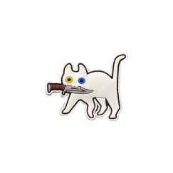 Патч Тактический Кот, цвет белый