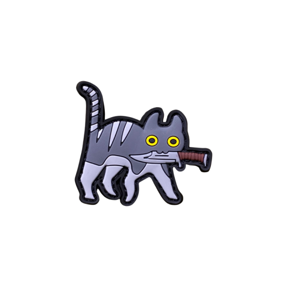 Патч Тактический Кот, цвет серый тигр