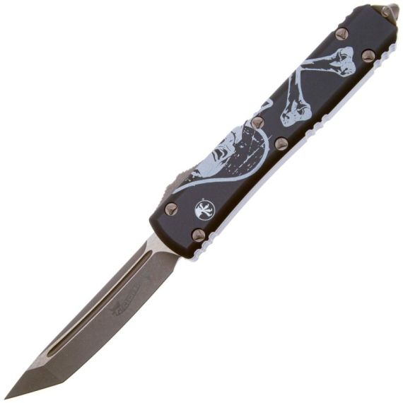 Складной нож Microtech Ultratech T/E Bronze сталь M390, рукоять Death Card Aluminium