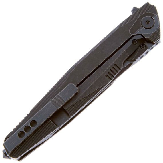 Складной нож Rike Knife 1707T-BS Blackwash сталь M390, рукоять Blackwash Ti
