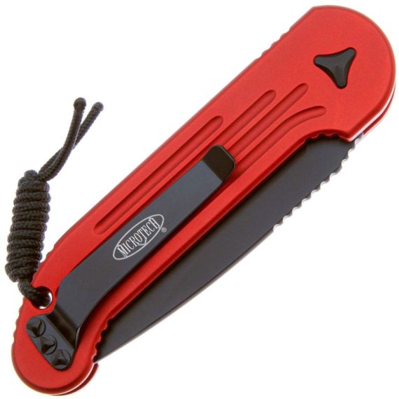 Складной нож Microtech LUDT DLC сталь M390, рукоять Red Aluminum