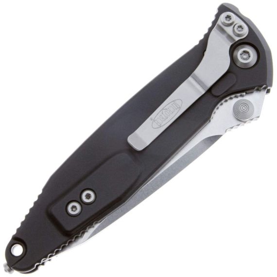 Складной нож Microtech SOCOM Elite T/E Stonewashed Serrated сталь M390, рукоять Black Aluminium