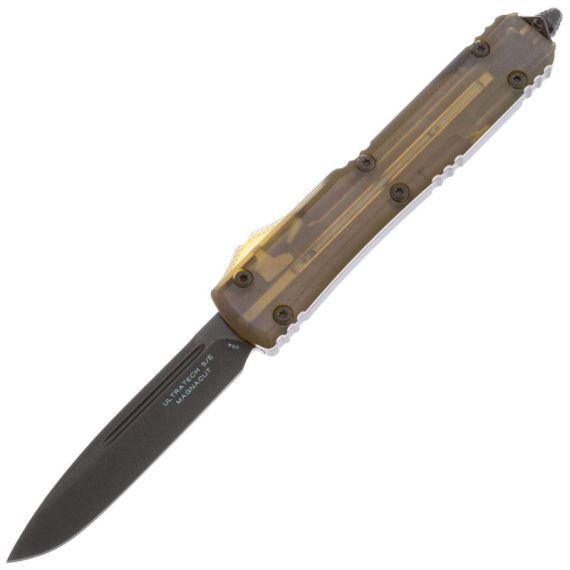 Автоматический нож Microtech Ultratech S/E DLC сталь Magnacut, рукоять Black Aluminum/Ultem