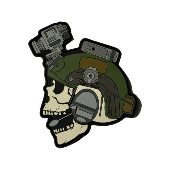 Патч RED WAR Череп с ПНВ олива