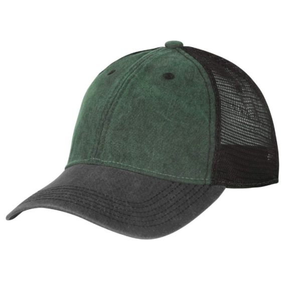 Бейсболка Plain Trucker Helikon, цвет Dark Green/Washed Black