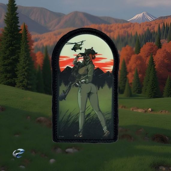 Нашивка, патч "На часах, на карте" тактическая с липучкой.