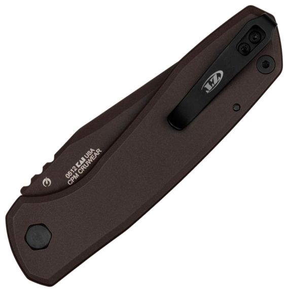 Складной нож ZT 0512 Auto ceracote сталь CPM Cru-Weart, рукоять Micarta/Ti bronze