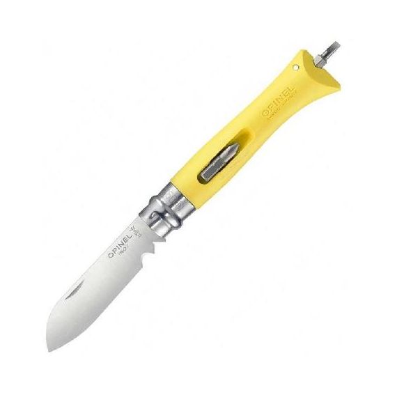 Нож Opinel №09 DIY, нержавеющая сталь, сменные биты, желтый, 001804