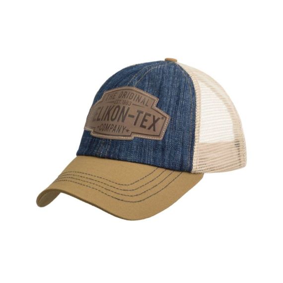 Бейсболка Trucker Logo Helikon, цвет DENIM BLUE/KHAKI