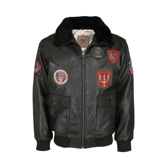 Куртка пилот SUPER VINTAGE OFFICIAL SIGNATURE  Top Gun, цвет Black