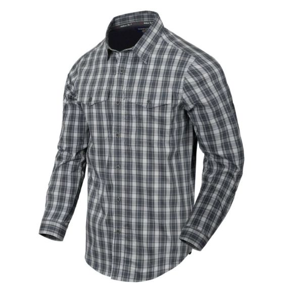 Рубашка COVERT CONCEALED CARRY Helikon, цвет Foggy Grey Plaid