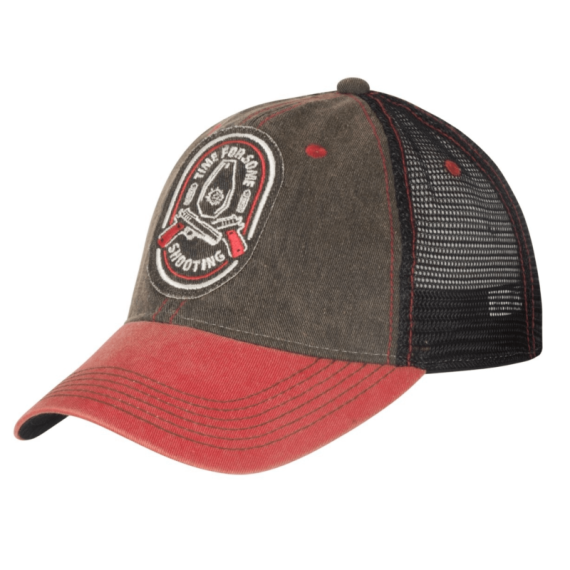 Бейсболка SHOOTING TIME TRUCKER Helikon, цвет  DIRTY WASHED BLACK / DIRTY WASHED RED C