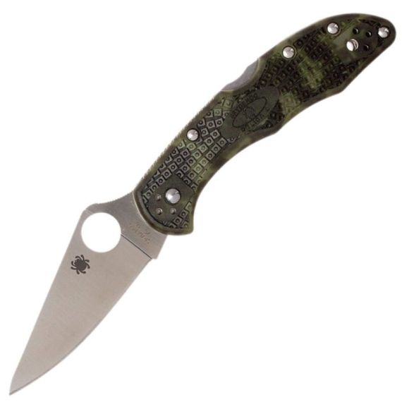 Складной нож Spyderco Delica 4 сталь VG-10, рукоять Zome Green FRN