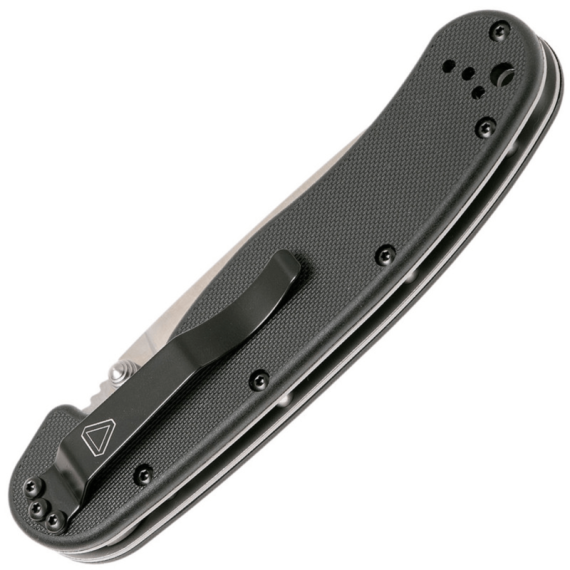 Складной нож Ontario RAT-1 сталь AUS-8 Satin Serrated, рукоять Black GRN