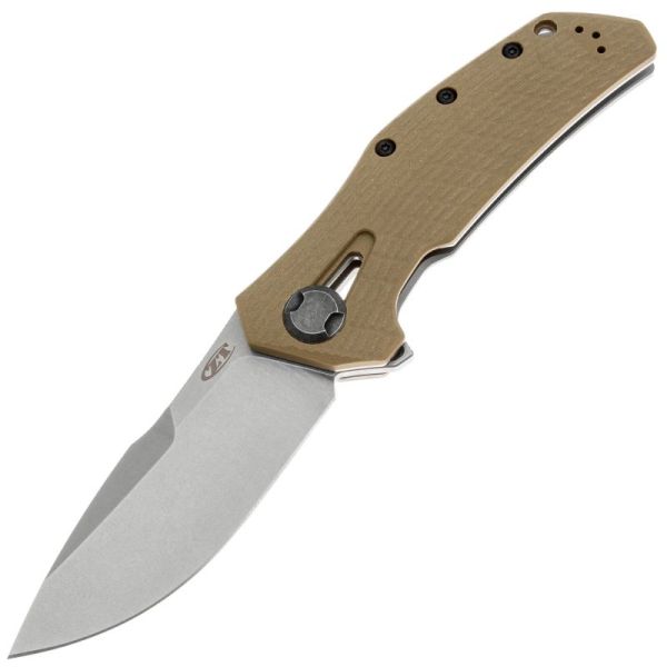 Складной нож ZT 0308 сталь CPM-20CV SW, рукоять титан/Coyote G10
