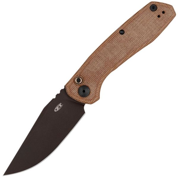 Складной нож ZT 0512 Auto ceracote сталь CPM Cru-Weart, рукоять Micarta/Ti bronze