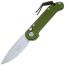 Складной нож Microtech LUDT stonewash сталь M390, рукоять OD Green Aluminum